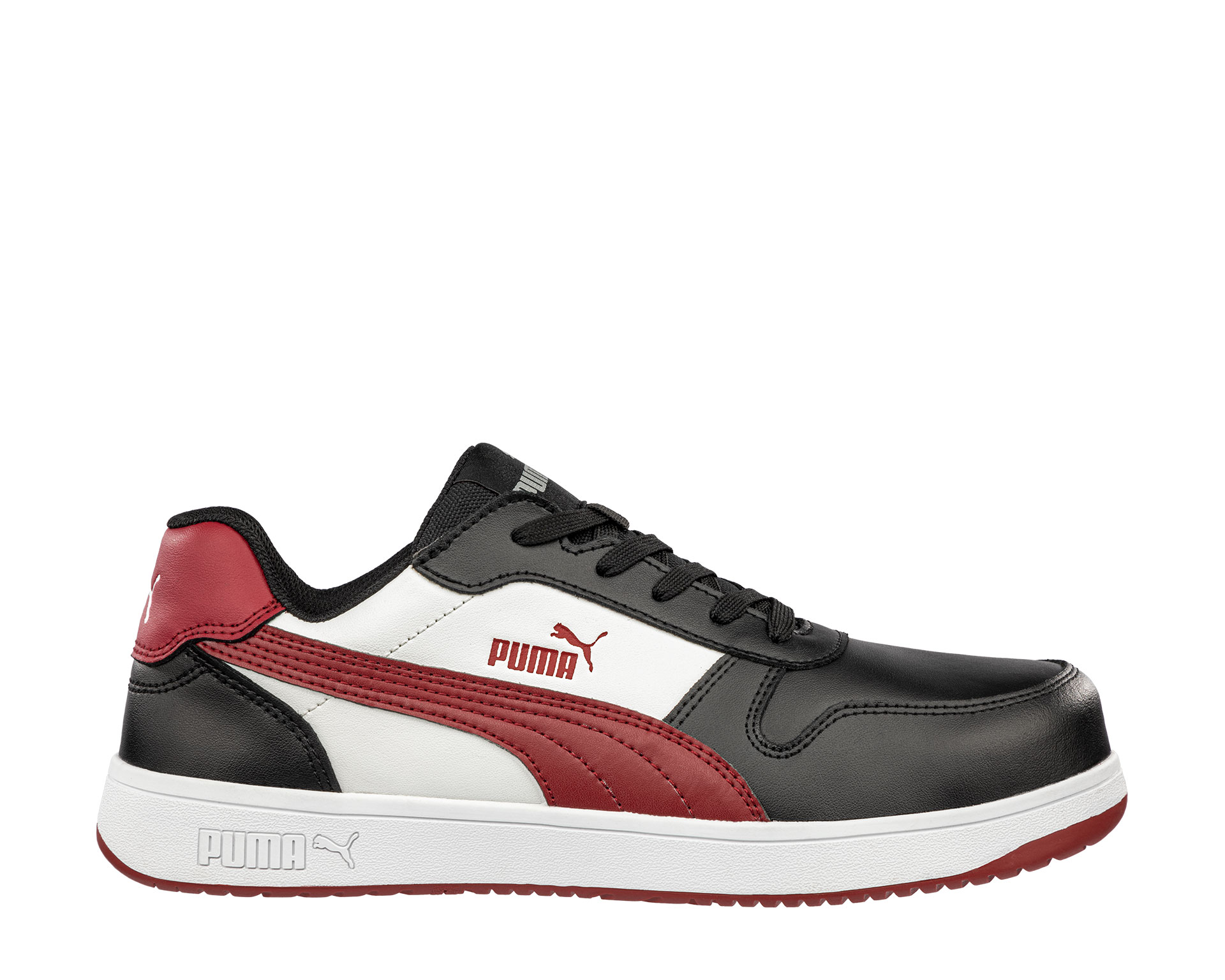 FRONTCOURT BLK/WHT/RED WNS LOW|PUMA SAFETY work shoes ASTM EH SR