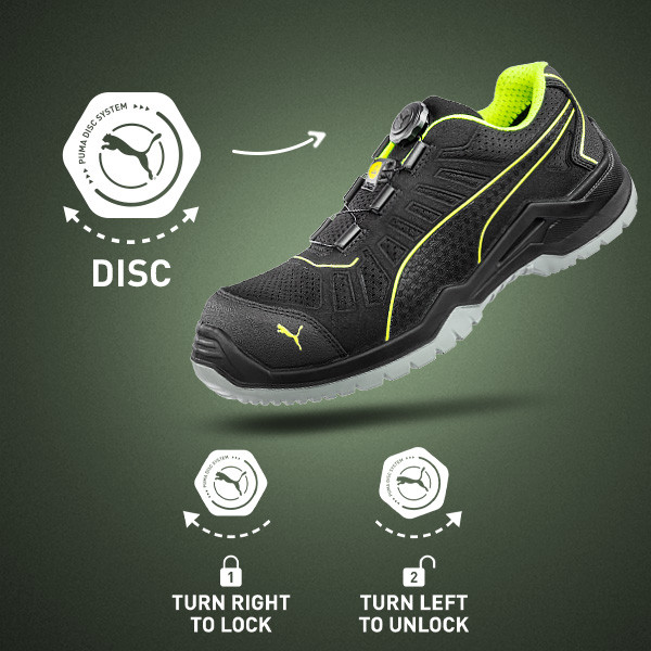 FUSE TC GREEN DISC LOWPUMA SAFETY safety shoes S1P ESD Puma Safety