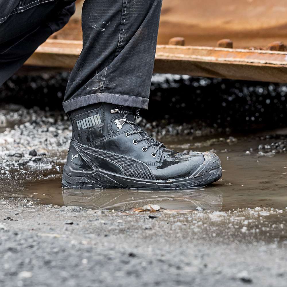 PUMA SAFETY zapatos de seguridad S3 WR CI HI HRO SRC CONQUEST BLACK CTX HIGH Puma Safety Spanish