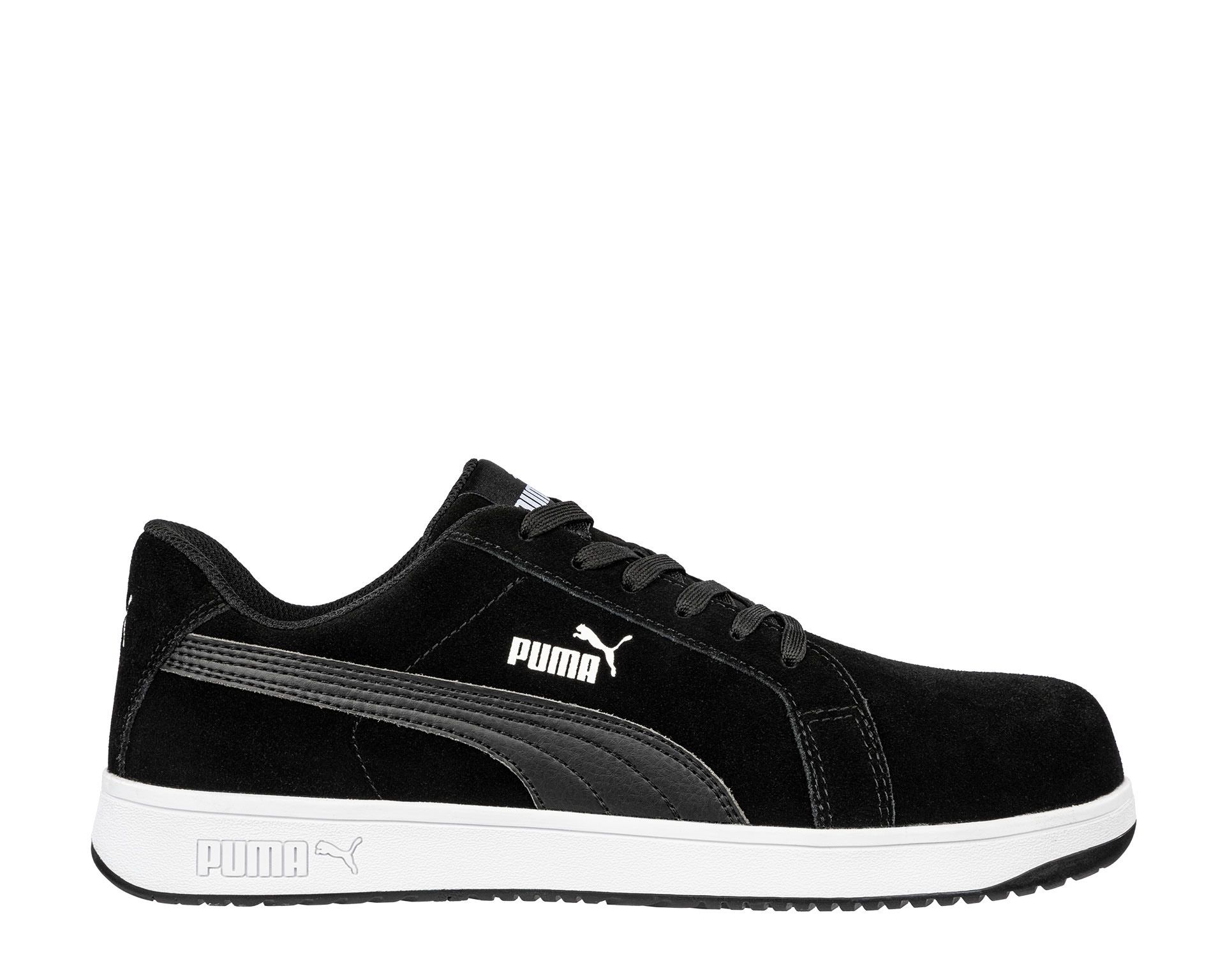 Basket de sécurité Mixte Iconic basse gris, velours et cuir - PUMA